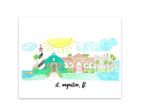 souvenir art print st augustine